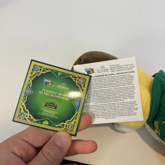 Care Bears X Wicked Fun Size 8" Funshine Bear As Scarecrow Plush Toy NWT - Picture 6 of 6